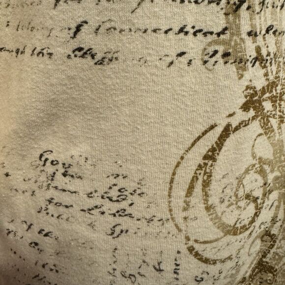 VTG 90s Y2K Top Large Womens Coffee Bar Novelty Print Shirt WEAR ReadRhinestone - Picture 4 of 8